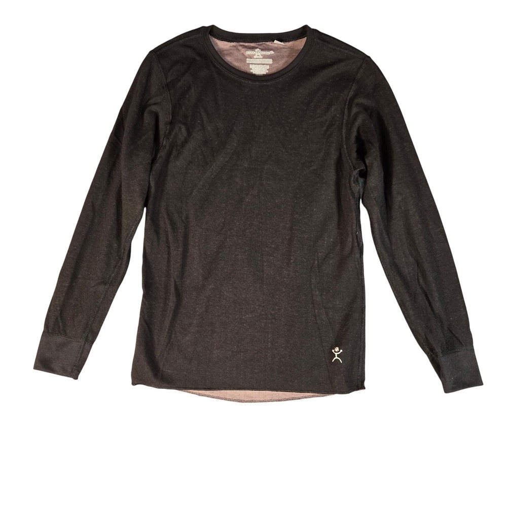 Terramar Body Sensors Long Sleeve Thermal Base Layer Top Black Small Ski Winter
